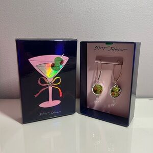 Betsey Johnson dirty martini earrings
